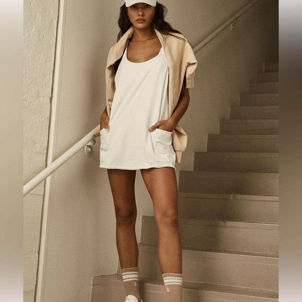 Free People Hot Shot mini Dress in Ivory